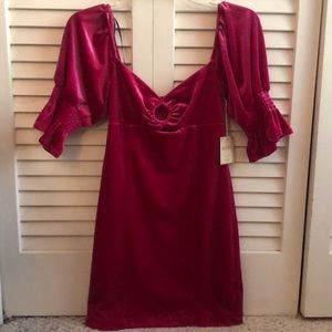 FOREVER 21 Pink Velvet Mini Dress